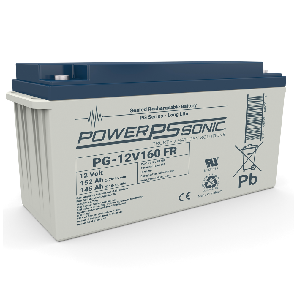 Power-Sonic PG-12V160 12V 160Ah Long Life AGM Standby Battery