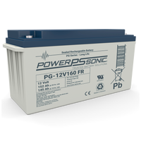 Power‑Sonic PG‑12V160 12V 160Ah long life AGM standby battery available at Vizopower.