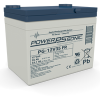 Power Sonic PG-12V35 12V 35Ah AGM battery available at Vizopower for long-life rechargeable power.
