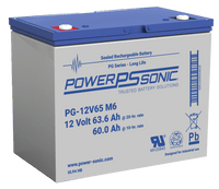 Power Sonic PG‑12V65 12V 65Ah long life AGM standby battery available at Vizopower.