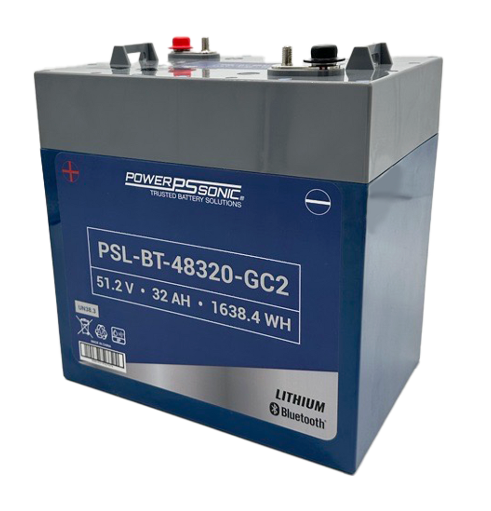 Power Sonic 48V 32Ah Lithium Bluetooth GC2 Deep Cycle Battery
