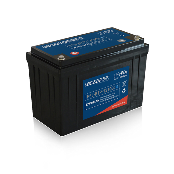 Power Sonic 12V 100Ah Lithium Bluetooth Smart Deep Cycle Battery