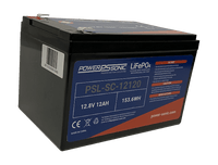 Power‑Sonic PSL‑SC‑12120 12V 12Ah series‑capable high‑performance lithium battery with compact casing for solar, marine, and RV applications