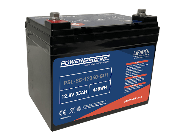 Power-Sonic PSL-SC-12350 Series Capable 12V 35Ah Lithium Battery