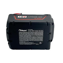 Back view of Premium 18V 5.0Ah lithium‑ion battery replacement for Milwaukee 48‑11‑1850 with specifications and safety details
