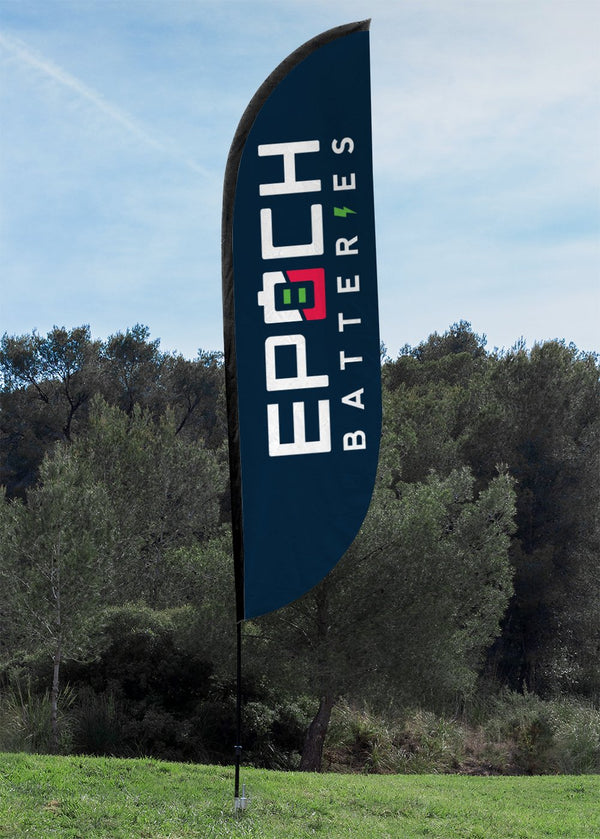 Epoch Batteries 12ft Logo Flag with Ground Stake