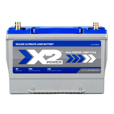 X2Power Car Battery | Group 27 | 930CCA | Premium AGM