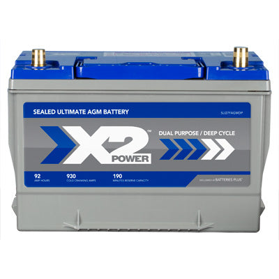 X2Power Car Battery | Group 27F | 930CCA | Premium AGM