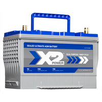 X2Power Group 27F 930CCA AGM Car Battery label with specifications – Vizopower