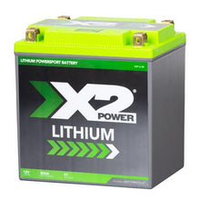 Side view of X2Power X2P30 lithium powersport battery highlighting compact design